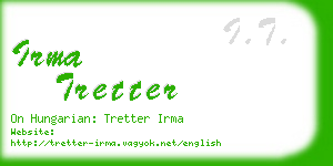 irma tretter business card